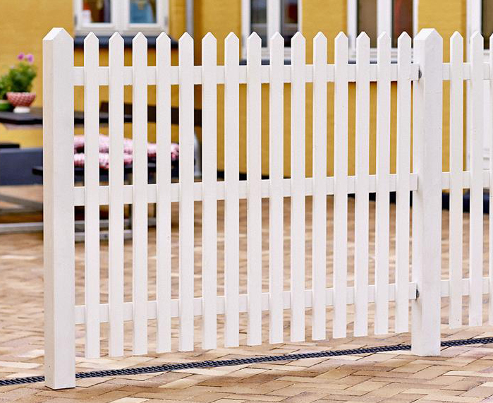 Gartenzaun Holz SKAGEN Nadelholz FSC lasiert, Spitzen abgerundet