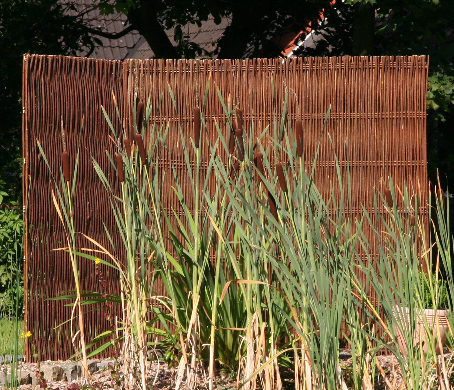 Sichtschutzwand Weide SKAGEN naturbelassen dunkel