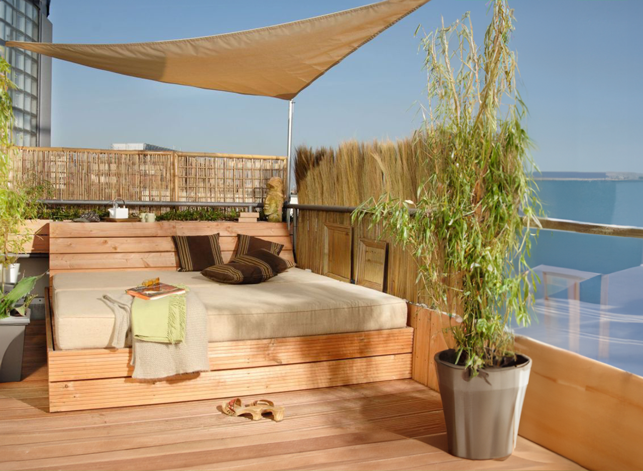 Sonnensegel MERAN - Dreieck Polyester, maschinenwaschbar