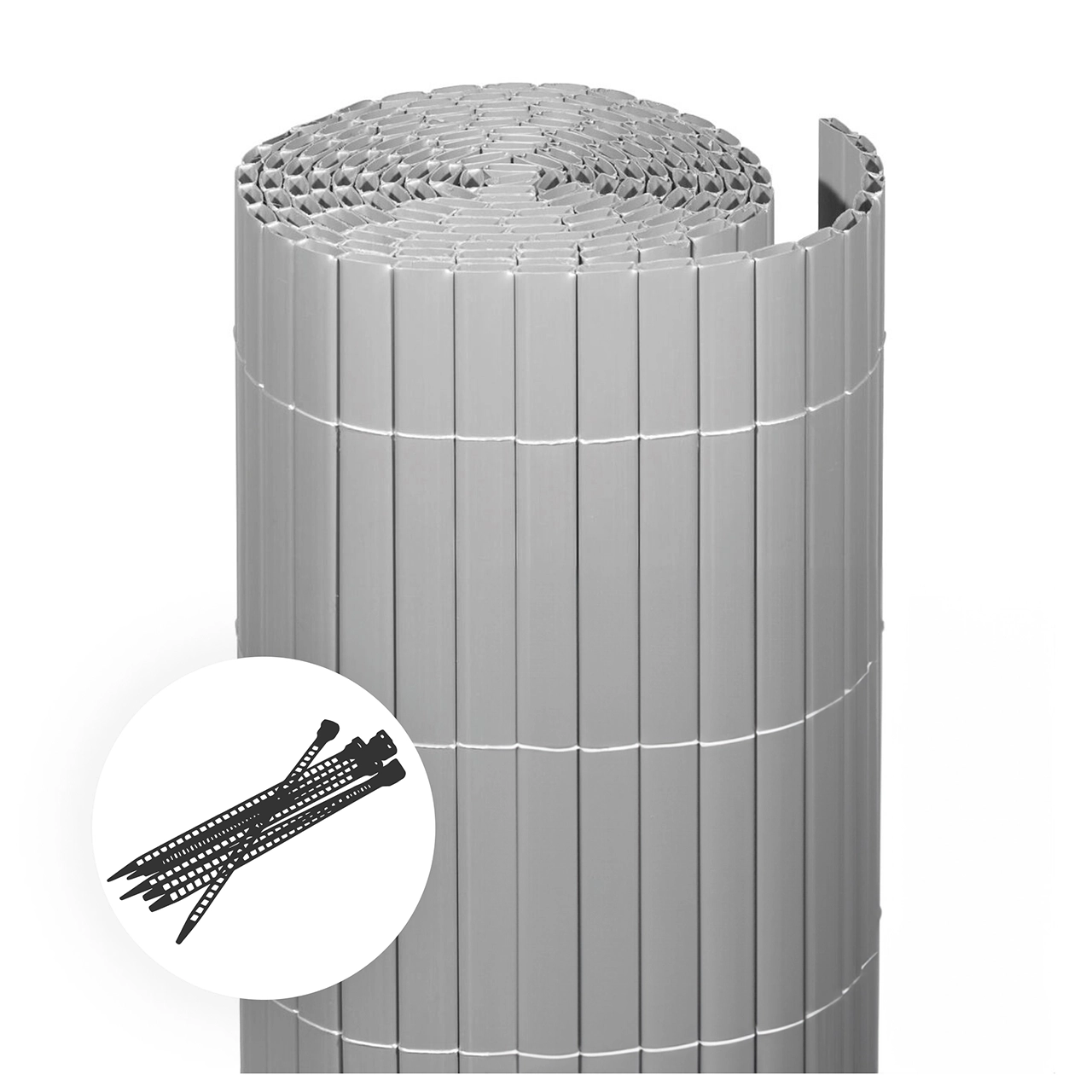 Sichtschutzmatte RÜGEN, uni inkl. Zubehör-Set