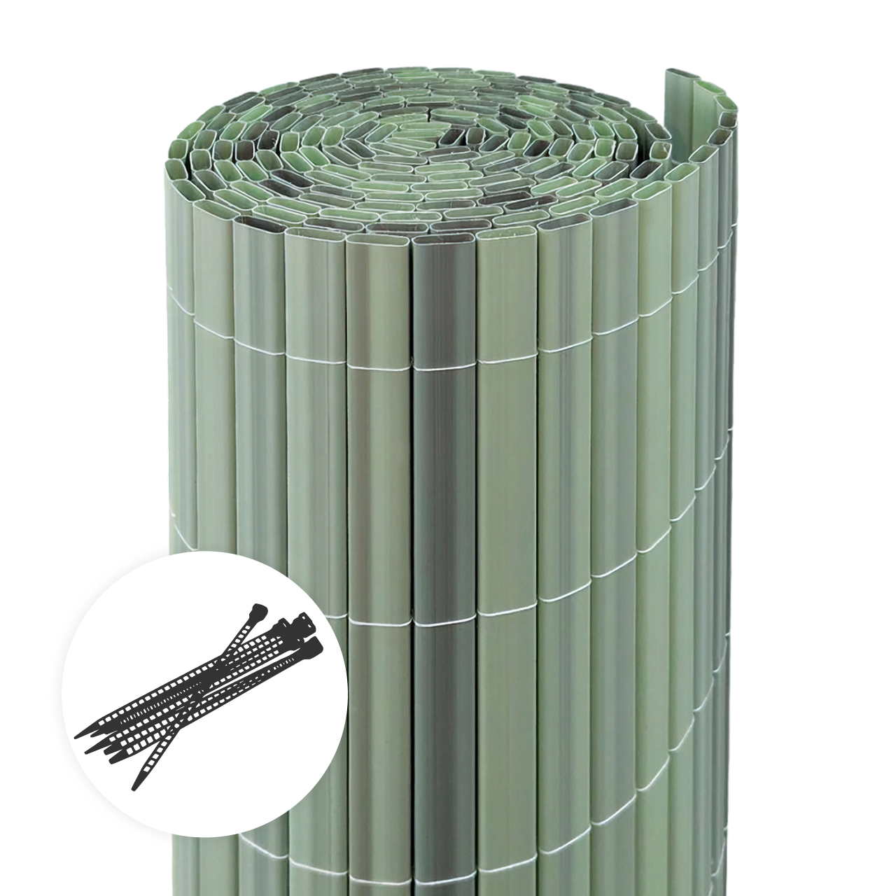 Sichtschutzmatte RÜGEN, naturoptik inkl. Zubehör-Set