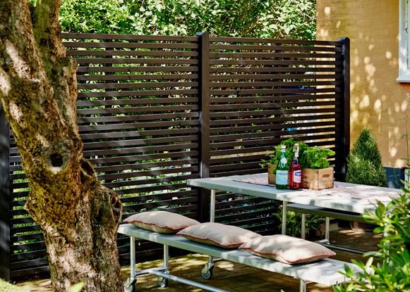 Sichtschutzzaun TOYKO Holz FSC, waagerechte Profile